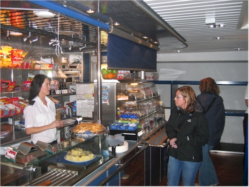 norwegian snack bar onboard